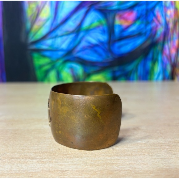 Copper & Abalone Cuff Bracelet - Picture 2 of 13